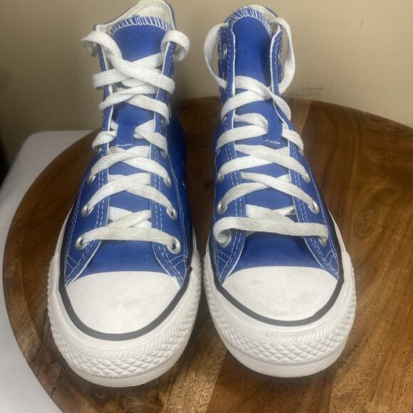 Converse Chuck Taylor All Star Womens Blue And White Size 7.5 High Top Shoes - Picture 7 of 12